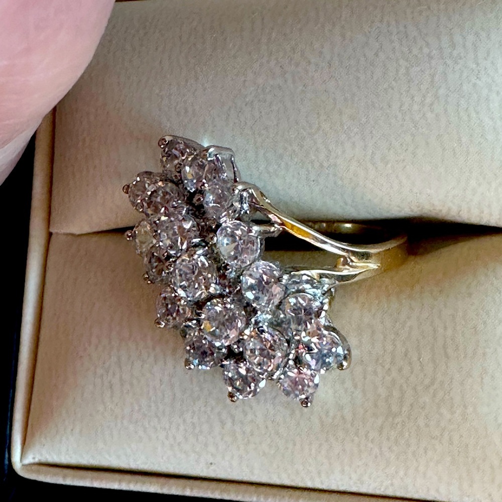 Beautiful Waterfall CZ Diamond Ring